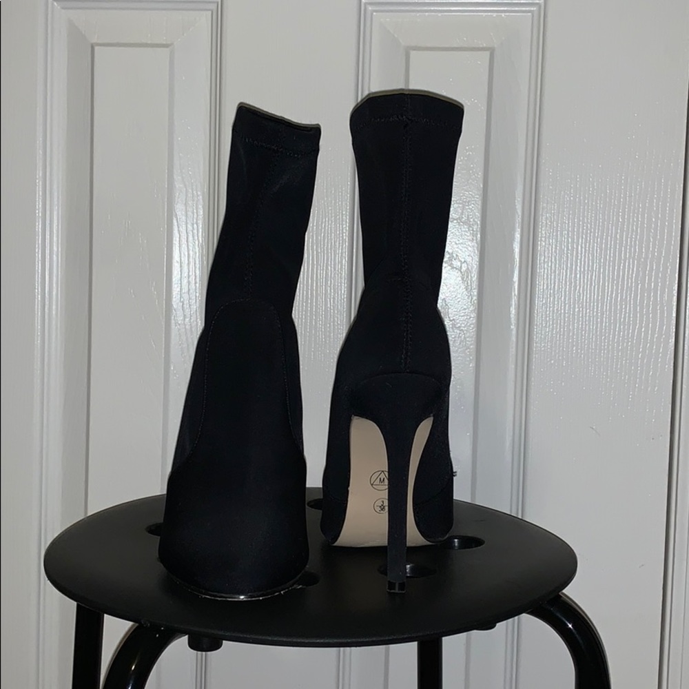 missguided black ankle booties